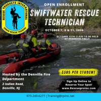 Swift Water Technician Open Enrollment - Hosted by Denville Fire Department